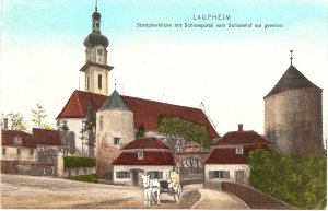 Laupheim Stadtpfarrkirche mit Schlossportal