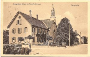 Laupheim  Evangelische Kirche und Stadtpfarrhaus