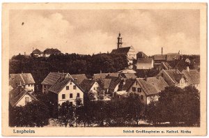 Laupheim Schloß Großlaupheim u. Kathol. Kirche