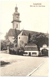 Laupheim Blick nach der Stadt-Kirche